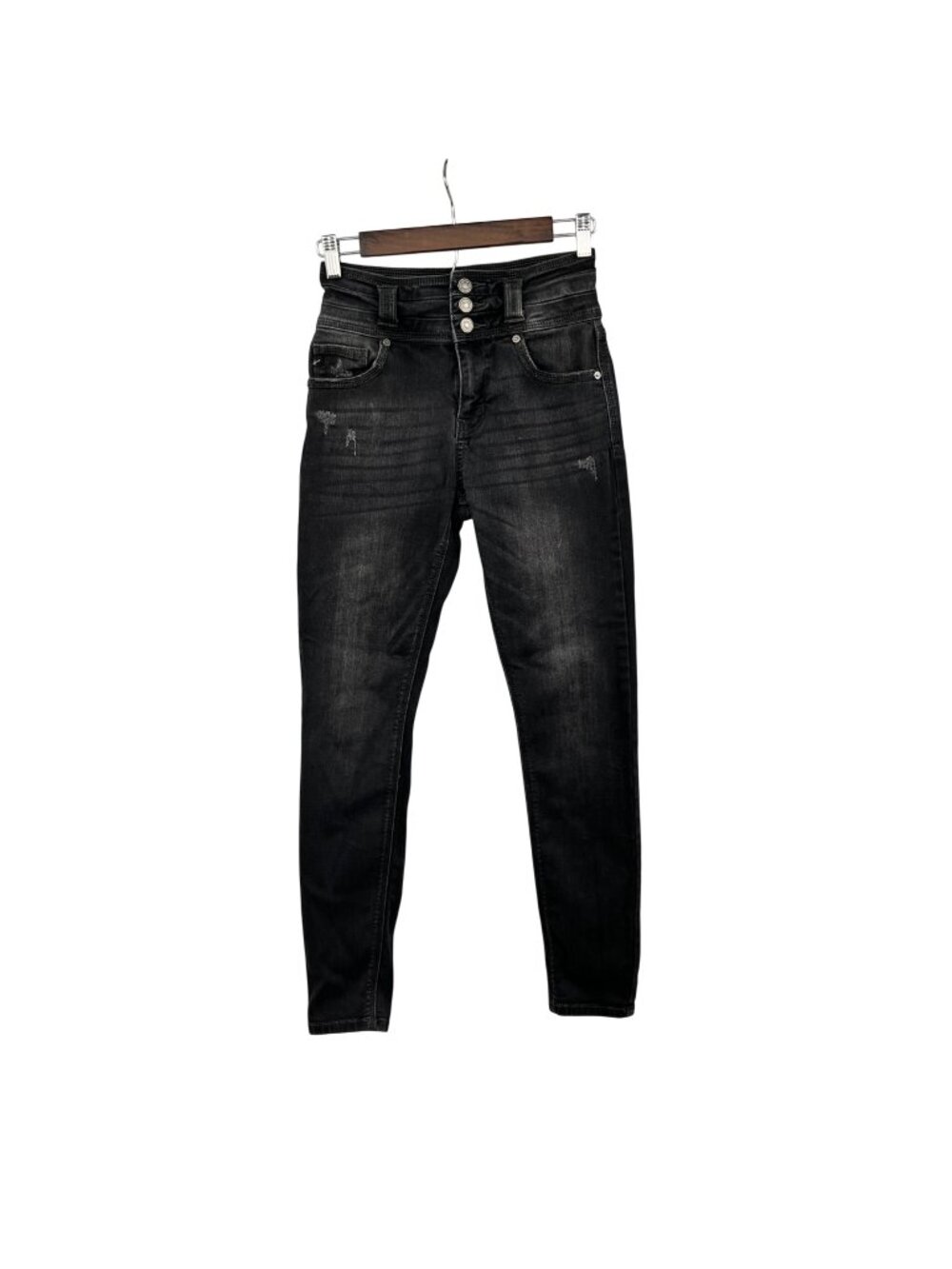 KanCan Womens Skinny Jeans High Rise Charcoal Size 3/25